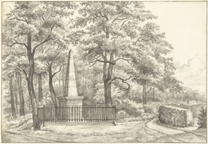 The Monument for Witte van Haemstede, Erected in 1817 by David Jacob van Lennep at the Huis te Manpad in Heemstede by Gerrit Lamberts