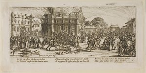 Destruction of a Convent, plate six from The Large Miseries of War by Gerrit Lucasz van Schagen