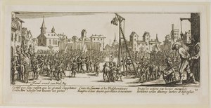 The Strappado, plate ten from The Large Miseries of War by Gerrit Lucasz van Schagen