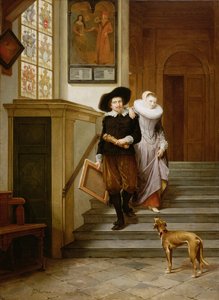 Frans Hals and His Wife Lysbeth Reyniersdr by Gerrit Postma