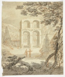 Figures Among Classical Ruins by Gerrit Rademaker