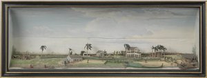 Diorama of the Zeezigt Coffee and Cotton Plantation in Suriname, c.1815-21 by Gerrit Schouten
