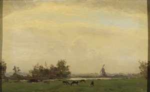 Meadow Landscape on the Spaarne by Gerrit Willem Dijsselhof