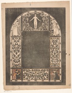 Design for the frame of a calendar for 1901 with women and flowers by Gerrit Willem Dijsselhof
