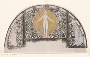 Design for the Frame of a Calendar for 1901 with Women and Flowers by Gerrit Willem Dijsselhof