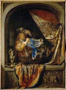 The Trumpeter, in the Background a Feast