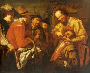 A Quack Dentist Extracting a Tooth, While a Group of Onlookers Watch Nearby