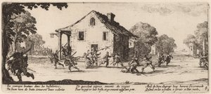 Scene of Pillage by Gerrit van Schagen after Jacques Callot