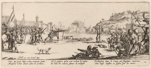 The Firing Squad by Gerrit van Schagen after Jacques Callot