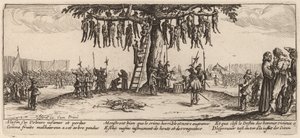 The Hanging by Gerrit van Schagen after Jacques Callot