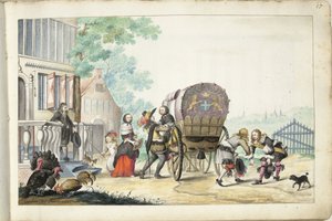 Arrival at a Country House by Gesina ter Borch (signed by artist)