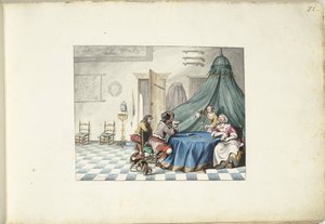 Card Players in an Interior by Gesina ter Borch (signed by artist)