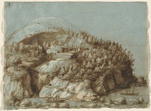 Hilly Landscape with Ships