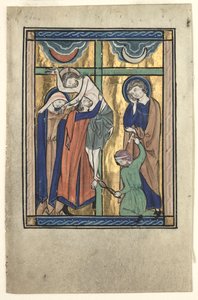 Miniature Excised from the "Potocki Psalter": The Deposition by Gherardo Starnina