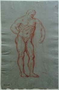 Study after the Figure of the Farnese Hercules by Giacinto Calandrucci