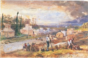 The Street of Tombs, Pompeii (1862) by Giacinto Gigante