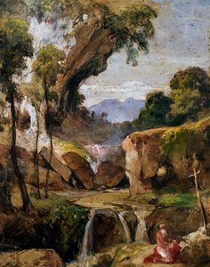 Landscape with St. Jerome by Giacinto Gigante