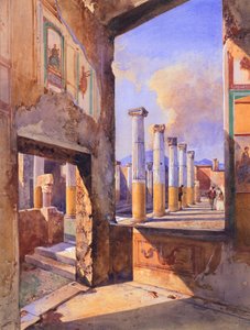 The House of the Coloured Capitals in Pompeii by Giacinto Gigante