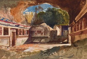 The Tepidarium, Pompeii, with Additions by Princess Maria Annunziata di Borbone, 1857 by Giacinto Gigante