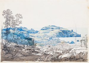 View of Ischia (Lacco Ameno), c. 1845 by Giacinto Gigante