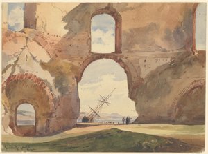 View through the Temple of Venus, Baia by Giacinto Gigante