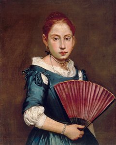 Young girl with fan
