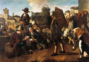Market scene by Giacomo Ceruti