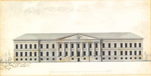Elevation of the Facade of the Academy of Science in St. Petersburg by Giacomo Antonio Domenico Quarenghi