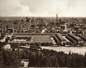 Panorama of the city of Bologna: view from San Michele in Bosco
