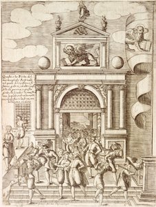 The gate to the Arsenal in Venice by Giacomo Franco