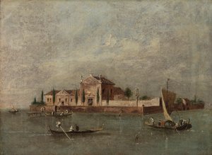 Isola della Beata Vergine del Rosario by Giacomo Guardi