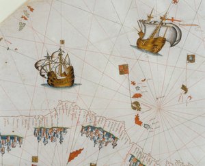 A Nautical Map, detail of the Canary Islands, 1564