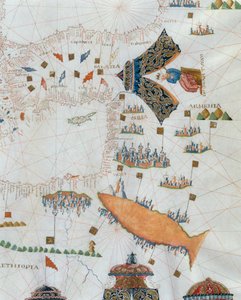 A Nautical Map, detail of the Gran Turco, 1564