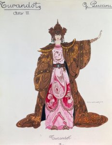 Figurine of Turandot in the 3rd Act by Giacomo Puccini