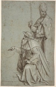 Saint Jerome and Saint Augustine / Ambrose by Giambattista Moroni