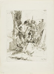 The Discovery of the Tomb of Punchinello, from Scherzi by Giambattista Tiepolo