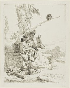 The Family of the Oriental Peasant, from Scherzi by Giambattista Tiepolo