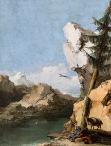 Resting during the Flight into Egypt, ca. 1762/70 by Giambattista & Tiepolo Giandomenico (1727-1804) Tiepolo