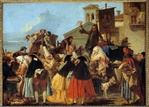 A Dentist Removing a Tooth and Brandishing It Like a Trophy at the Carnival in Venice by Giovanni Domenico Tiepolo