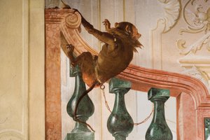 Monkey (detail), from the Room of Carnival Scenes in the Foresteria