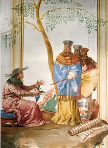 Detail from fresco in the Chinese Room, in the Foresteria by Giovanni Domenico Tiepolo