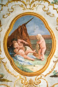 Fresco from the Putti Room in the Foresteria (Guesthouse)