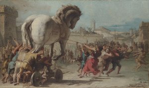 The Procession of the Trojan Horse into Troy by Giovanni Domenico Tiepolo