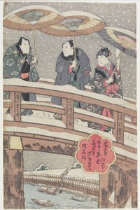 Snow Scene in Osaka South of the River, 1825