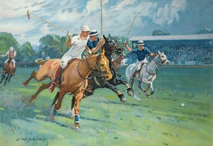 Polo at Hurlingham, The Westchester Cup, 1936 by Gilbert Holiday