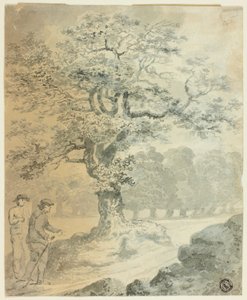Landscape with Two Male Figures by Gilbert Stuart Newton