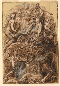 Design for Illuminated Initial "F" by Gilles Marie Oppenord