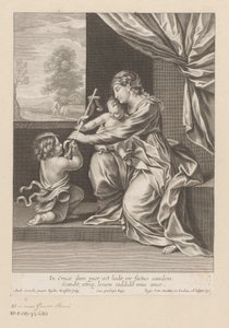 Mary with Child and John the Baptist Offering a Cross