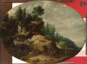 Watermill by a Wooded Outcrop by Gillis Peeters (I)