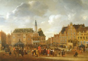 The Announcement of the Peace Treaty of Munster in 1648 from the Balcony of the Town Hall of Haarlem by Gillis Rombouts